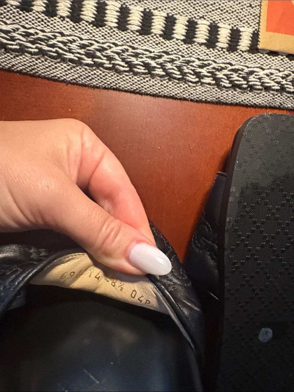 Gucci Black Embossed Logo Slide Sandals